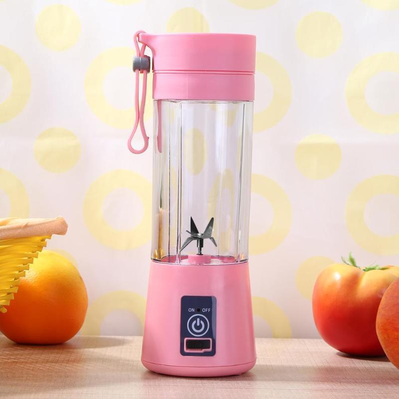 Mini USB Rechargeable Portable Electric Fruit Juicer 6 blades- Smoothie Maker - Blender Machine