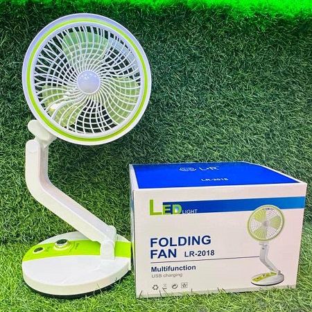 LR Foldable Stand Fan with Light